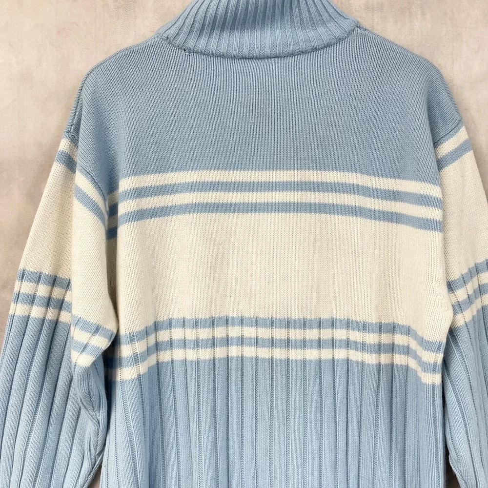 Y2K Southpole Sweater Mens XL Striped Mock Neck Street Skater Hip Hop McBling